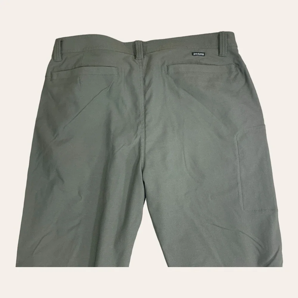 Prana Pants Mens 38x30 Alameda Slim Straight Stretch 50+ UPF Iron‎ Gray